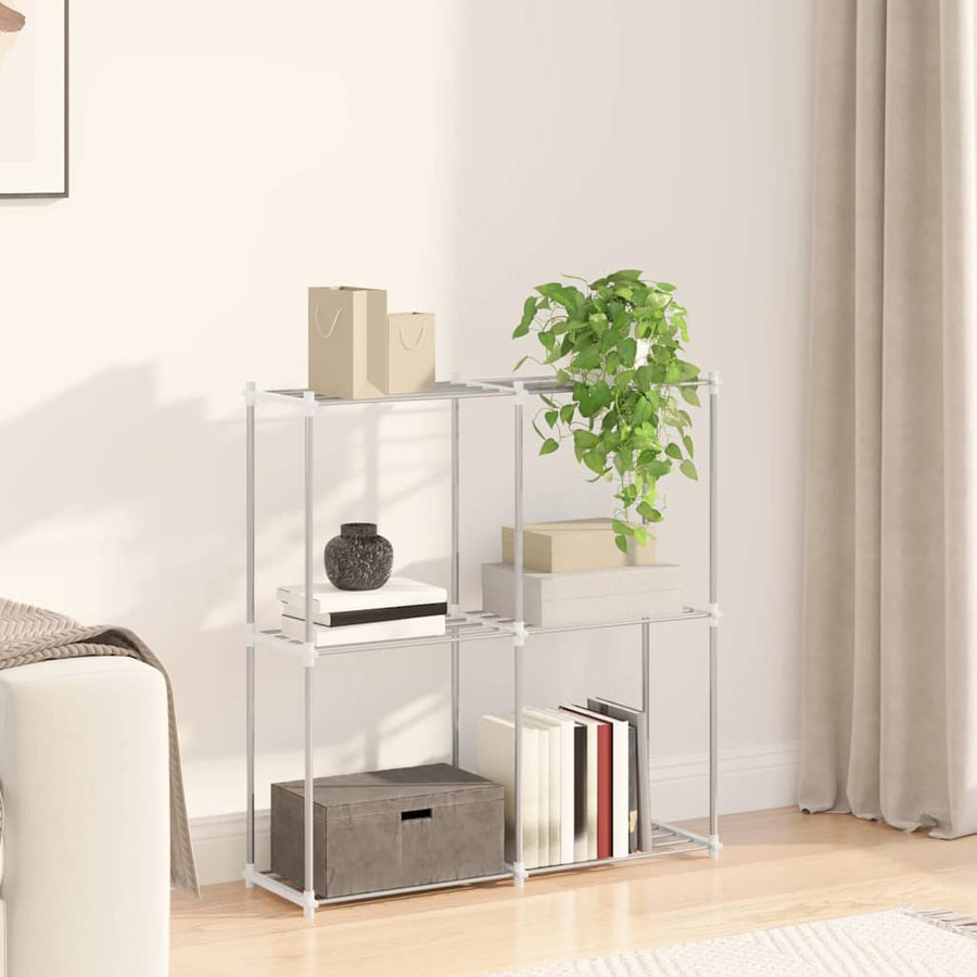 Buisvormige plank met opslag Wit 86 x 27 x 90 cm Aluminium