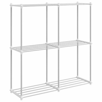Buisvormige plank met opslag Wit 86 x 27 x 90 cm Aluminium