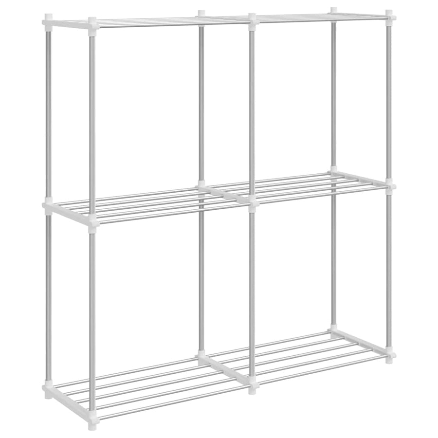 Buisvormige plank met opslag Wit 86 x 27 x 90 cm Aluminium