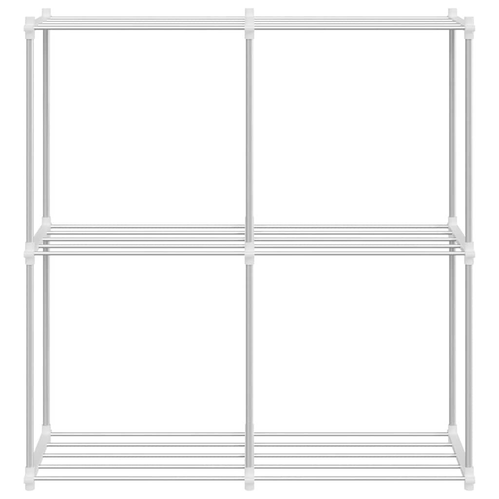 Buisvormige plank met opslag Wit 86 x 27 x 90 cm Aluminium