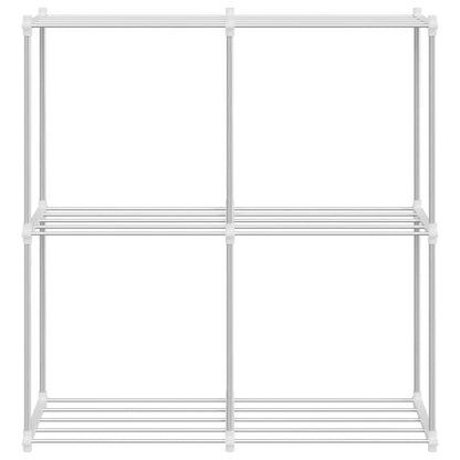 Buisvormige plank met opslag Wit 86 x 27 x 90 cm Aluminium