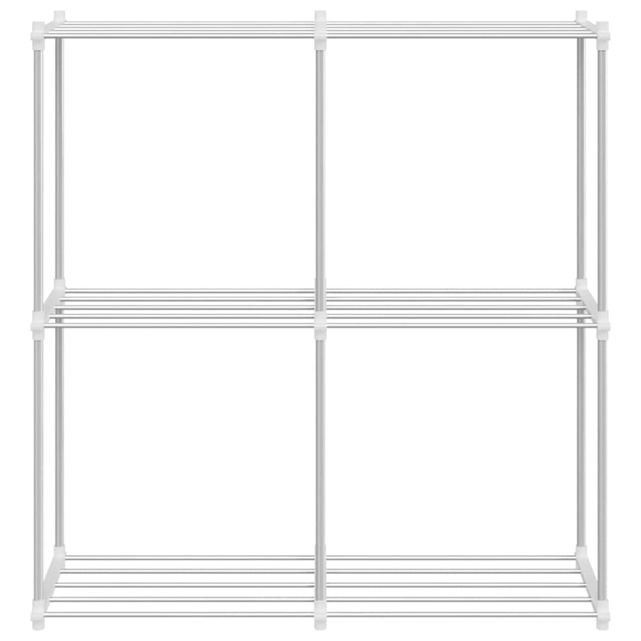 Buisvormige plank met opslag Wit 86 x 27 x 90 cm Aluminium