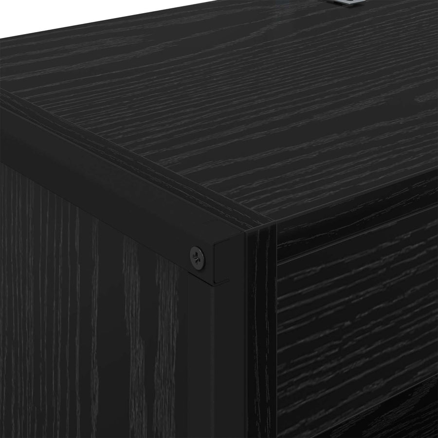 Boekenkast 2 pcs Zwart Eiken 80 x 30 x 155 cm Bewerkt hout