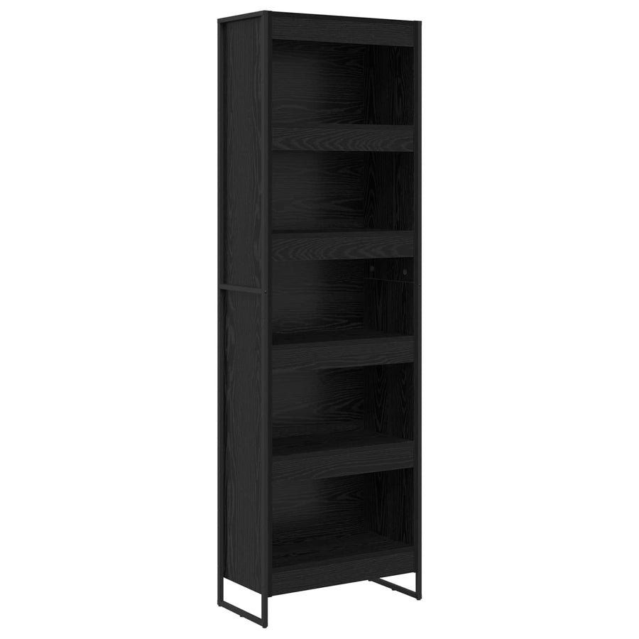 Boekenkast 2 pcs Zwart Eiken 80 x 30 x 155 cm Bewerkt hout