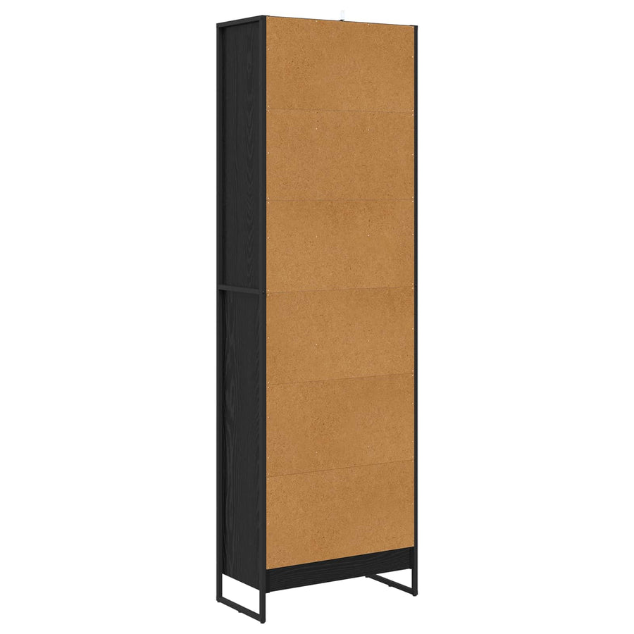 Boekenkast 2 pcs Zwart Eiken 80 x 30 x 155 cm Bewerkt hout