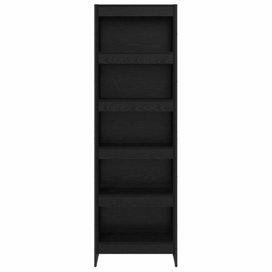 Boekenkast 2 pcs Zwart Eiken 80 x 30 x 155 cm Bewerkt hout