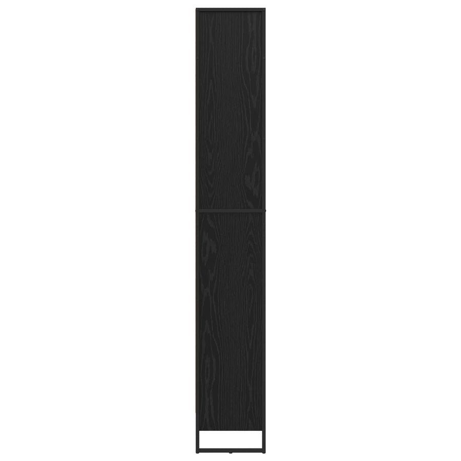 Boekenkast 2 pcs Zwart Eiken 80 x 30 x 155 cm Bewerkt hout