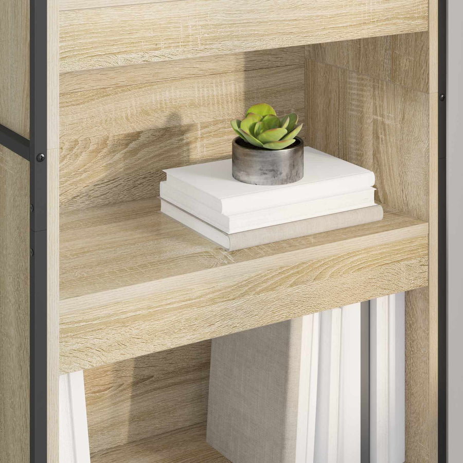 Boekenkast 2 pcs Sonoma 80 x 30 x 155 cm Bewerkt hout