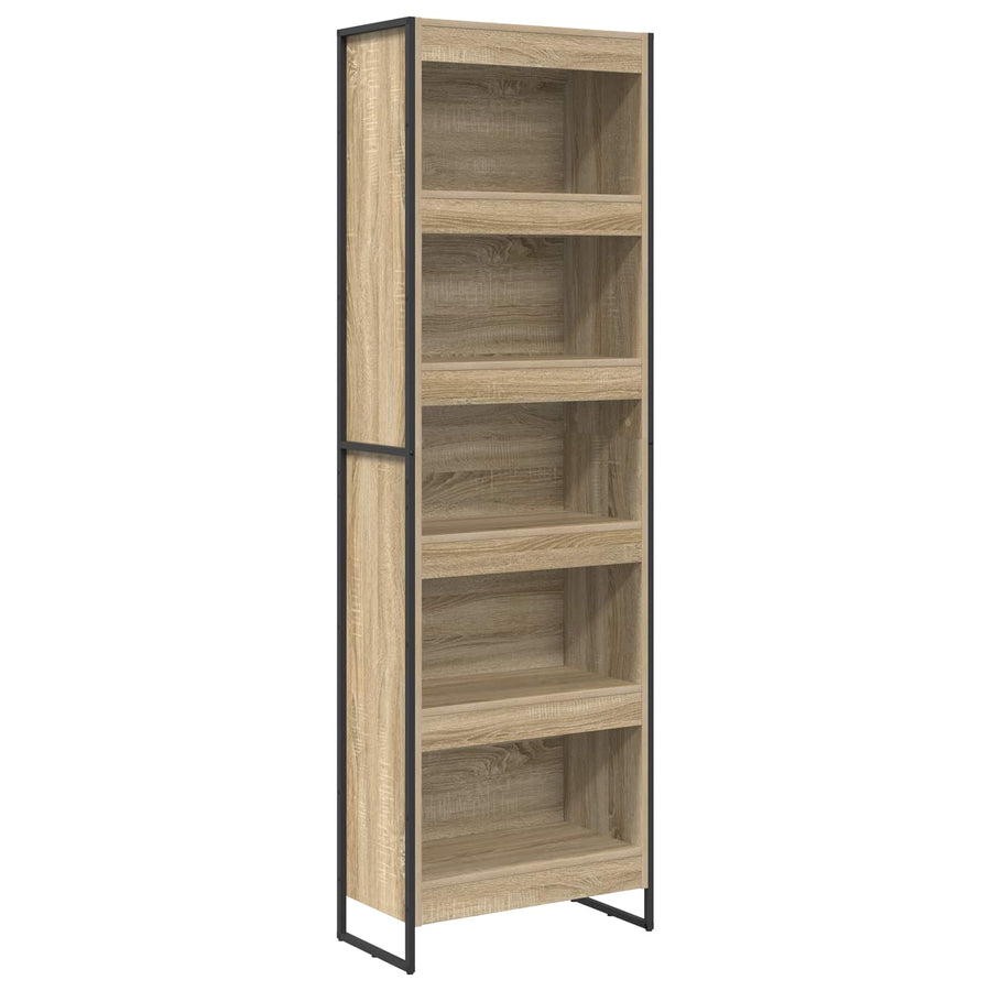 Boekenkast 2 pcs Sonoma 80 x 30 x 155 cm Bewerkt hout