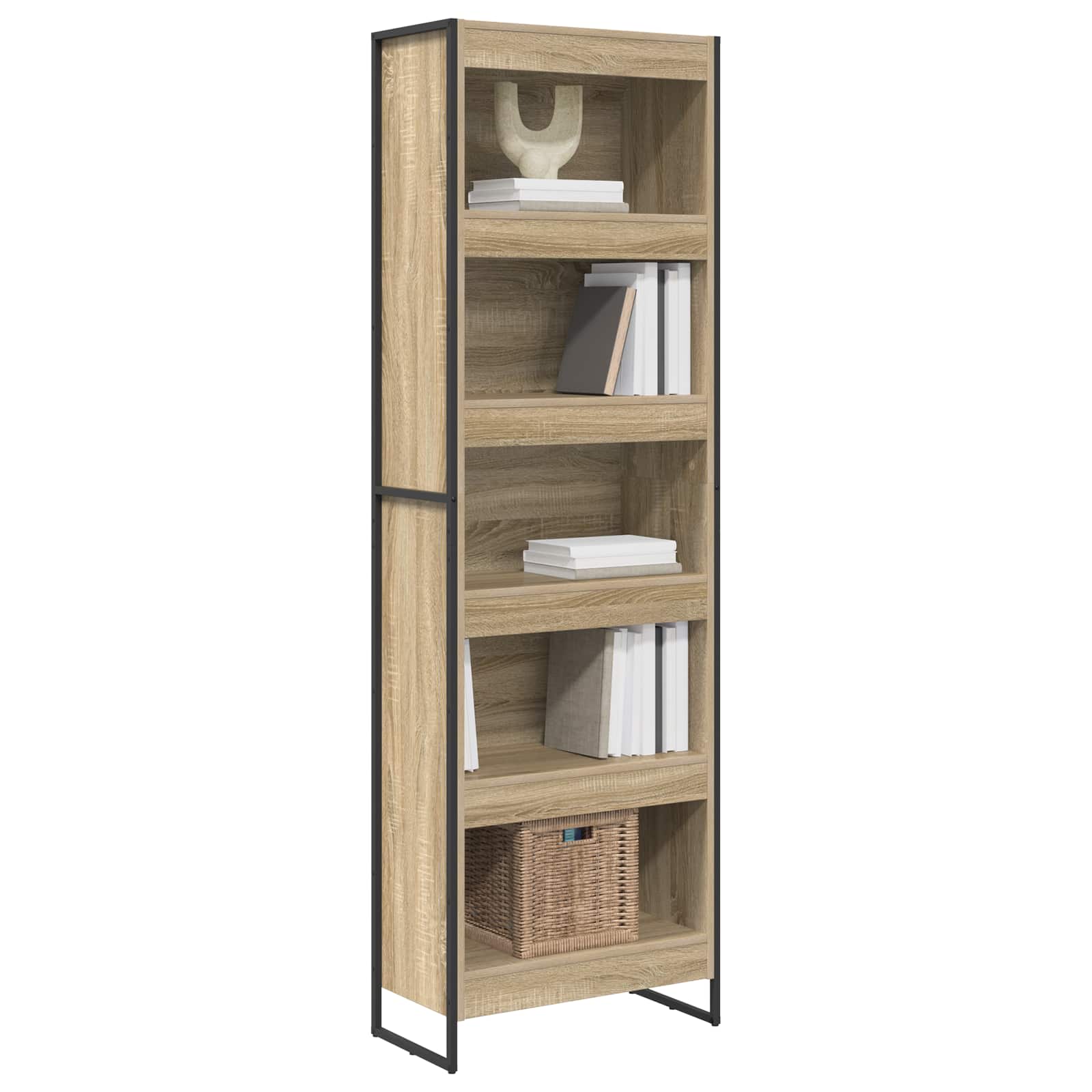 Boekenkast 2 pcs Sonoma 80 x 30 x 155 cm Bewerkt hout