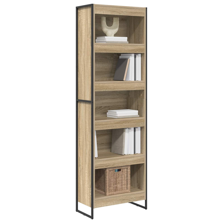 Boekenkast 2 pcs Sonoma 80 x 30 x 155 cm Bewerkt hout