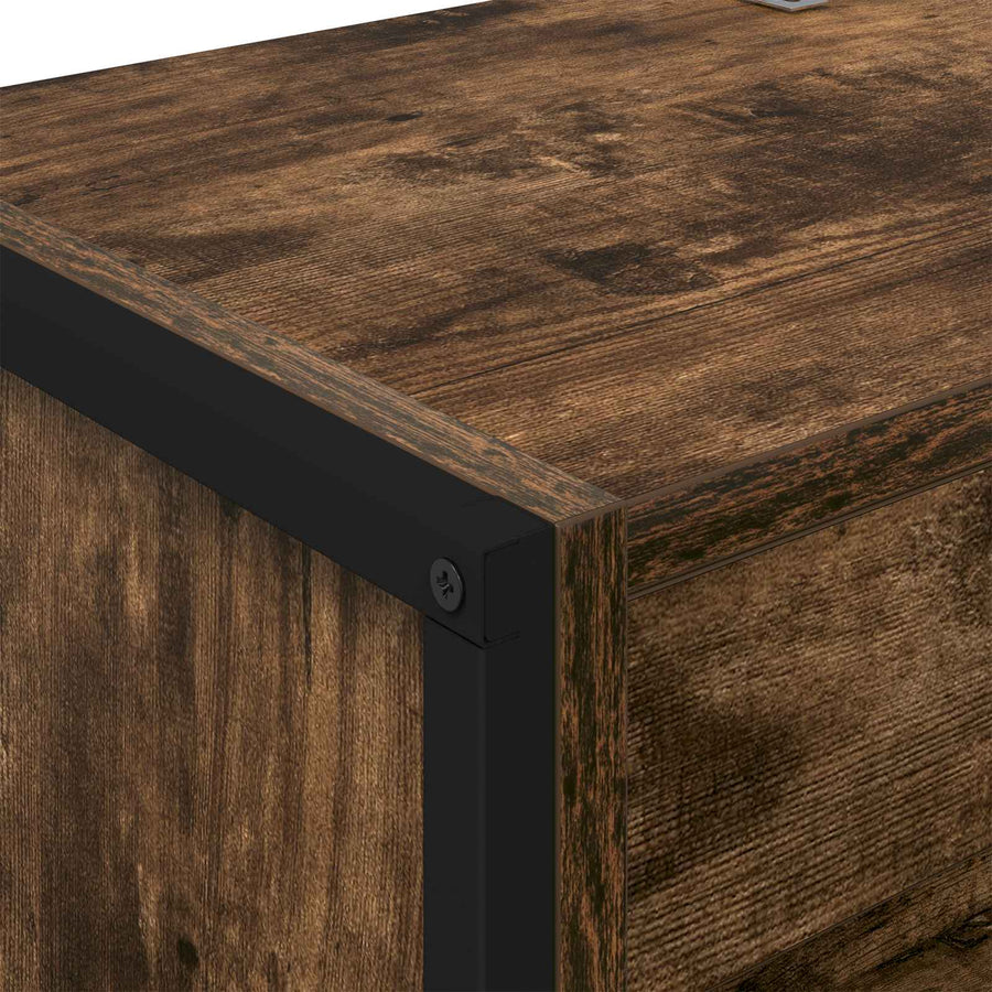 Boekenkast 2 pcs Rook Eik 80 x 30 x 155 cm Bewerkt hout