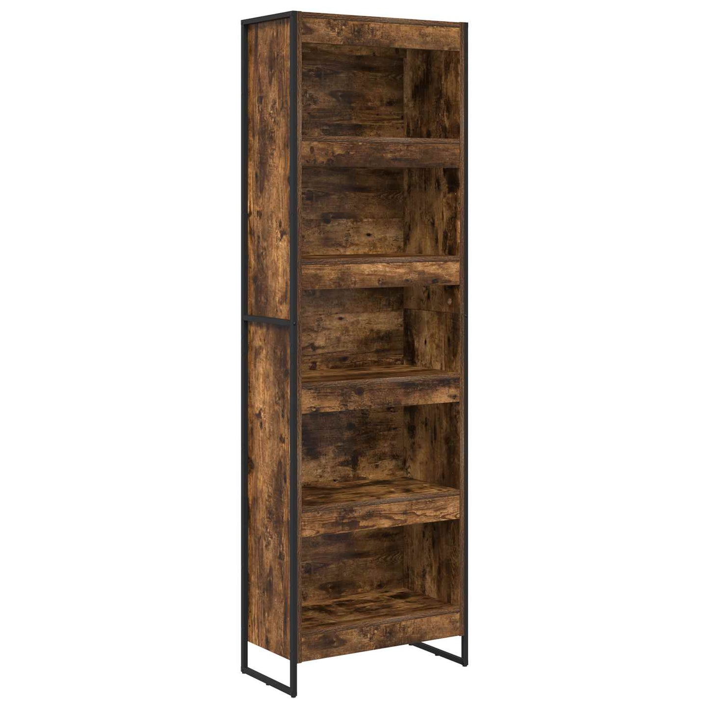 Boekenkast 2 pcs Rook Eik 80 x 30 x 155 cm Bewerkt hout