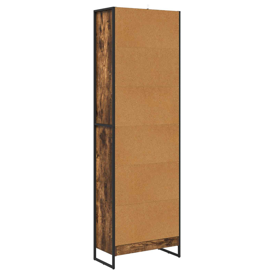 Boekenkast 2 pcs Rook Eik 80 x 30 x 155 cm Bewerkt hout