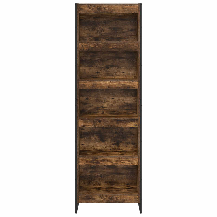 Boekenkast 2 pcs Rook Eik 80 x 30 x 155 cm Bewerkt hout