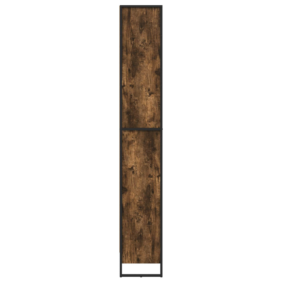 Boekenkast 2 pcs Rook Eik 80 x 30 x 155 cm Bewerkt hout