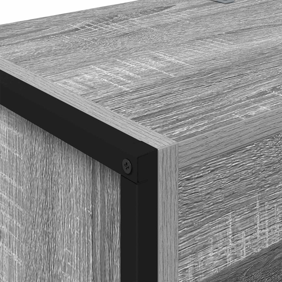 Boekenkast 2 pcs Grijs Sonoma 80 x 30 x 155 cm Bewerkt hout