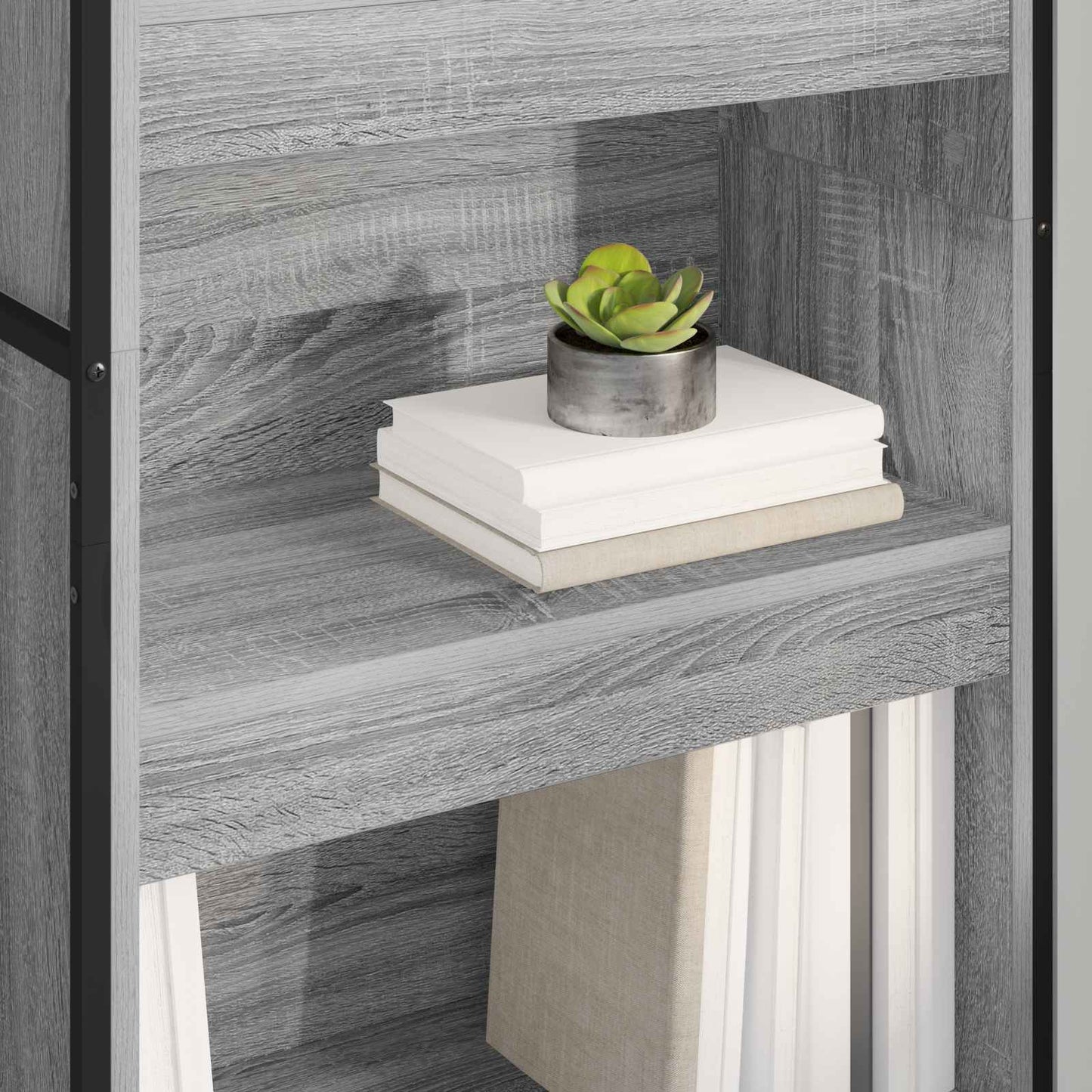 Boekenkast 2 pcs Grijs Sonoma 80 x 30 x 155 cm Bewerkt hout