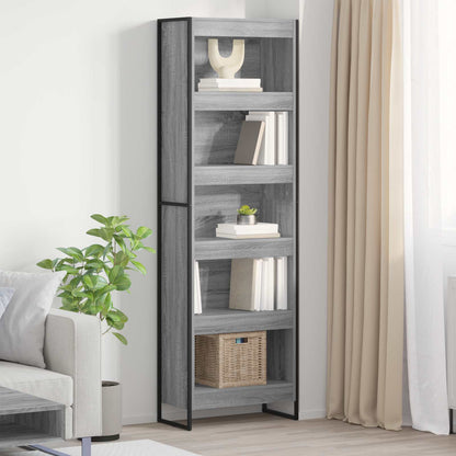 Boekenkast 2 pcs Grijs Sonoma 80 x 30 x 155 cm Bewerkt hout