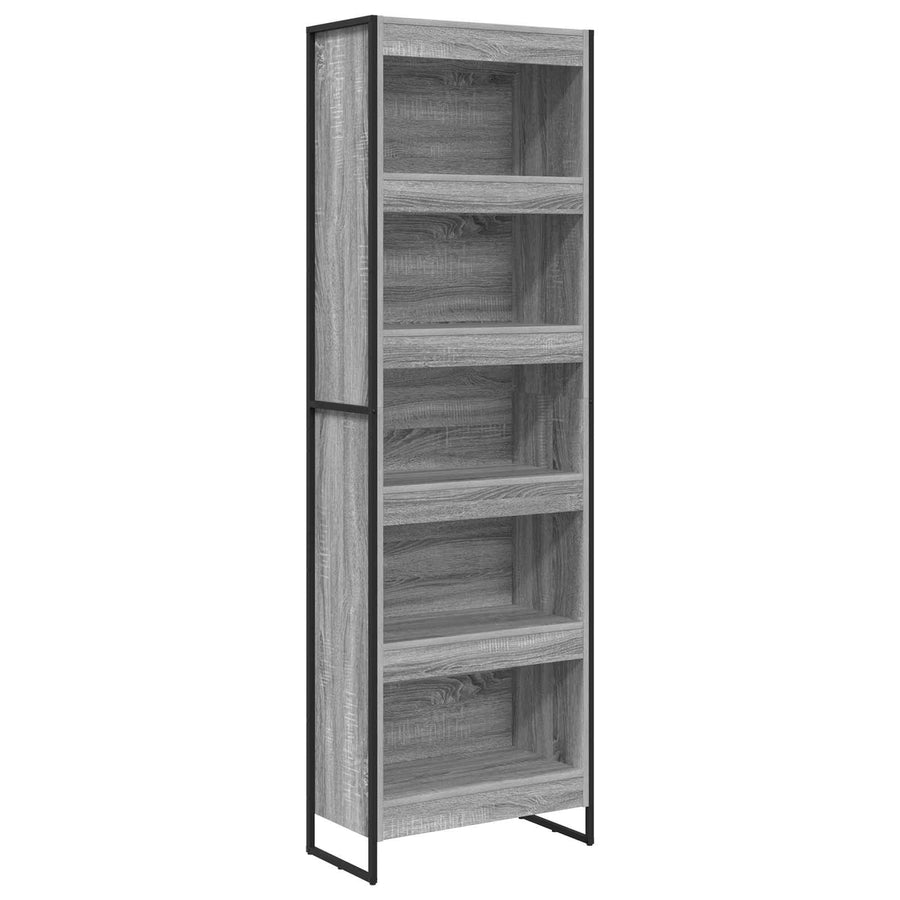 Boekenkast 2 pcs Grijs Sonoma 80 x 30 x 155 cm Bewerkt hout