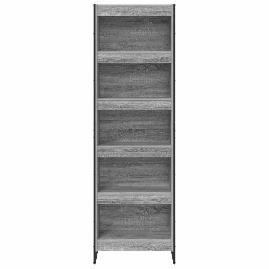 Boekenkast 2 pcs Grijs Sonoma 80 x 30 x 155 cm Bewerkt hout
