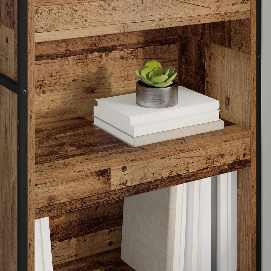 Boekenkast 2 pcs Oud Hout 80 x 30 x 155 cm Bewerkt hout