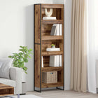 Boekenkast 80x30x155 cm oud hout