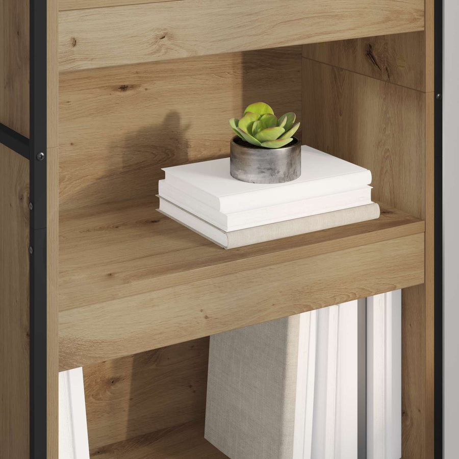 Boekenkast 2 pcs Ambachtelijk eiken 80 x 30 x 155 cm