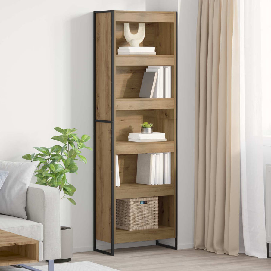 Boekenkast 2 pcs Ambachtelijk eiken 80 x 30 x 155 cm