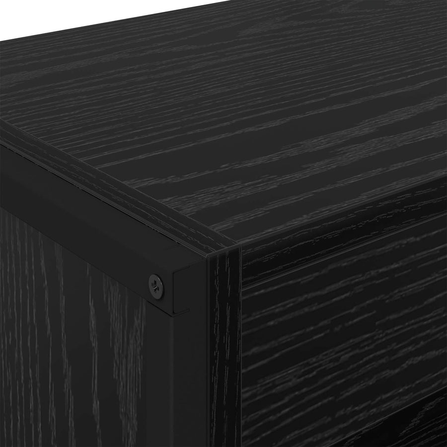 Boekenkast 2 pcs Zwart Eiken 80 x 30 x 155 cm Bewerkt hout