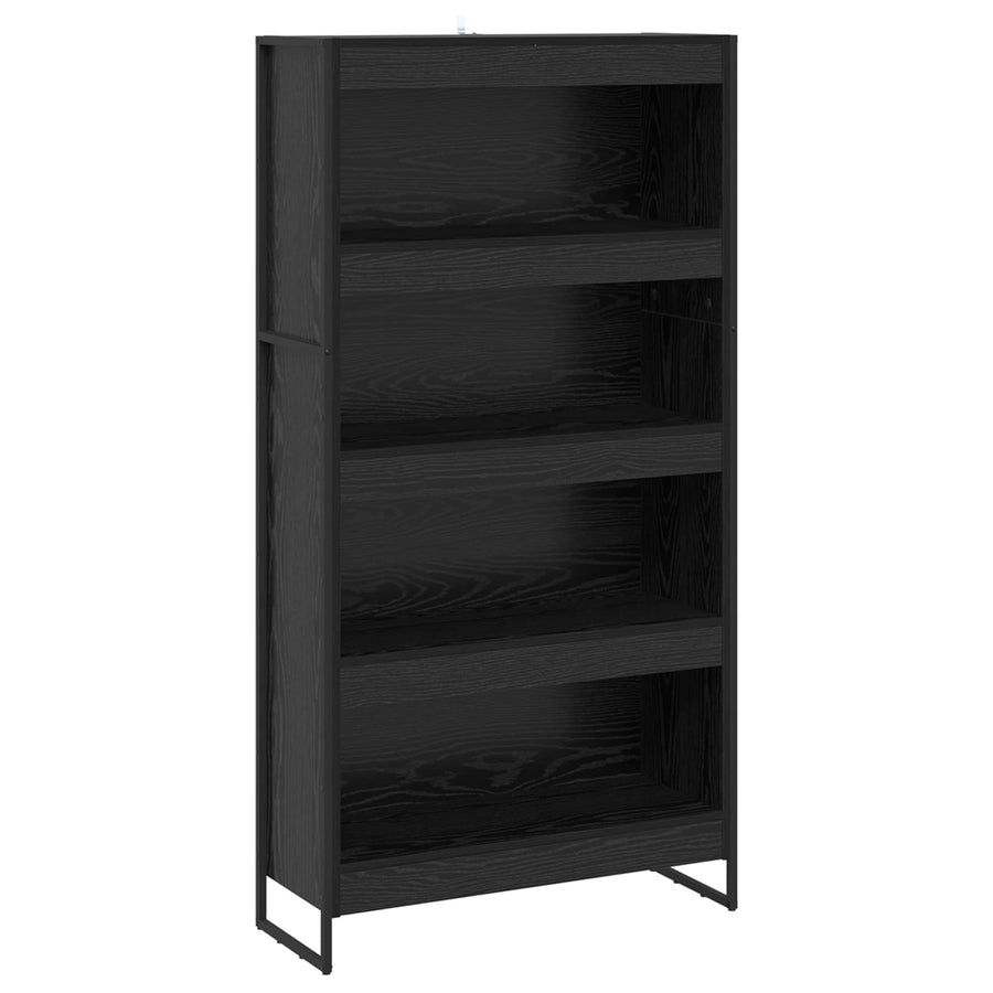Boekenkast 2 pcs Zwart Eiken 80 x 30 x 155 cm Bewerkt hout