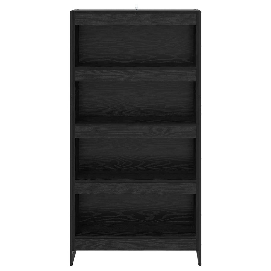 Boekenkast 2 pcs Zwart Eiken 80 x 30 x 155 cm Bewerkt hout
