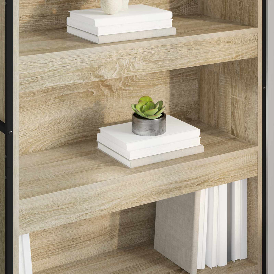 Boekenkast 2 pcs Sonoma 80 x 30 x 155 cm Bewerkt hout