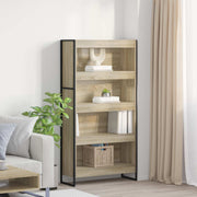 Boekenkast 2 stuks 80x30x155 cm bewerkt hout Sonoma