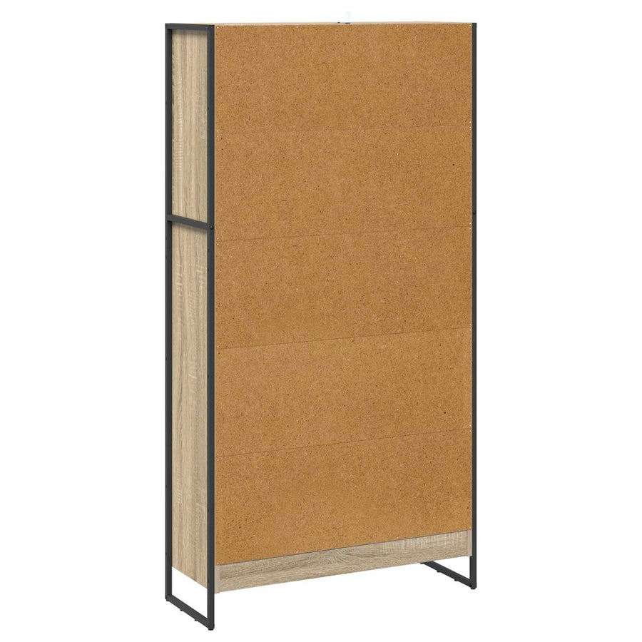 Boekenkast 2 pcs Sonoma 80 x 30 x 155 cm Bewerkt hout