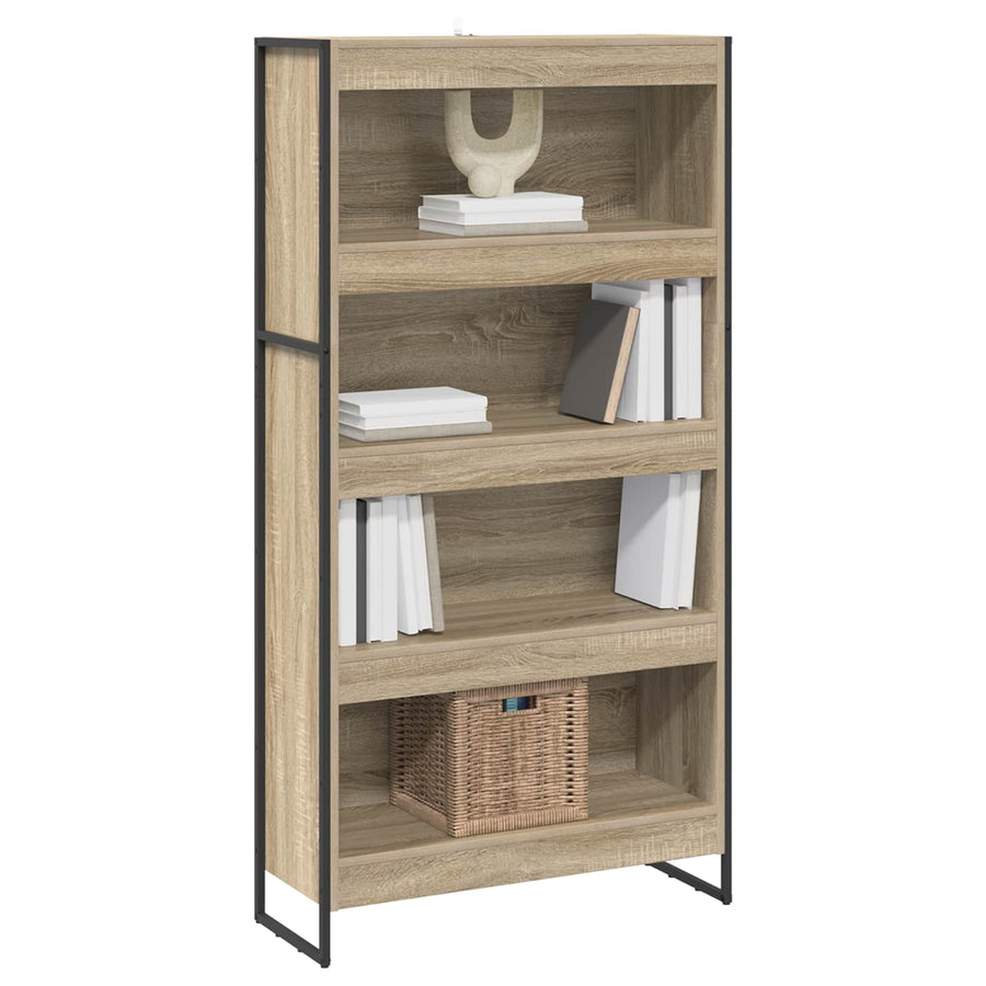 Boekenkast 2 pcs Sonoma 80 x 30 x 155 cm Bewerkt hout