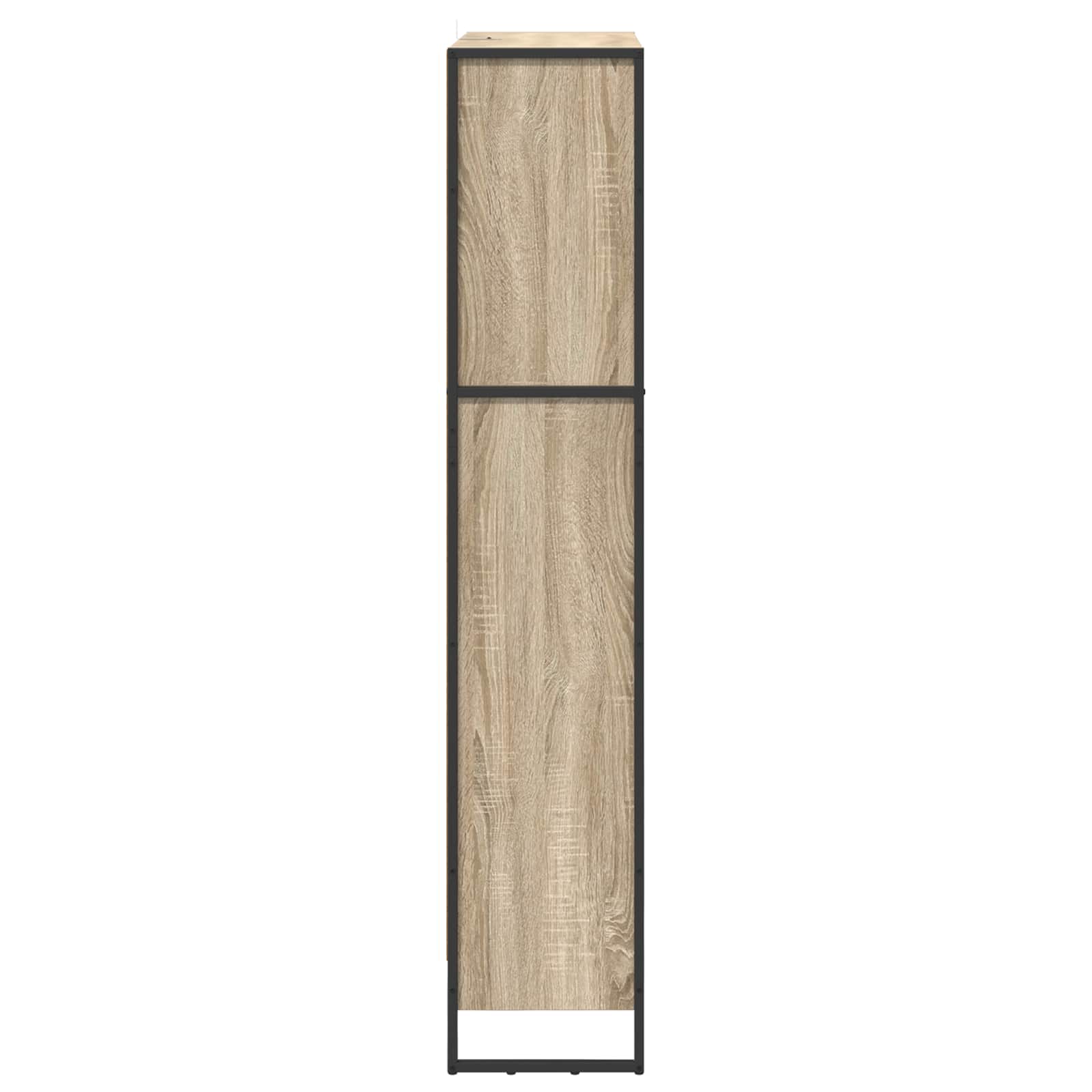Boekenkast 2 pcs Sonoma 80 x 30 x 155 cm Bewerkt hout