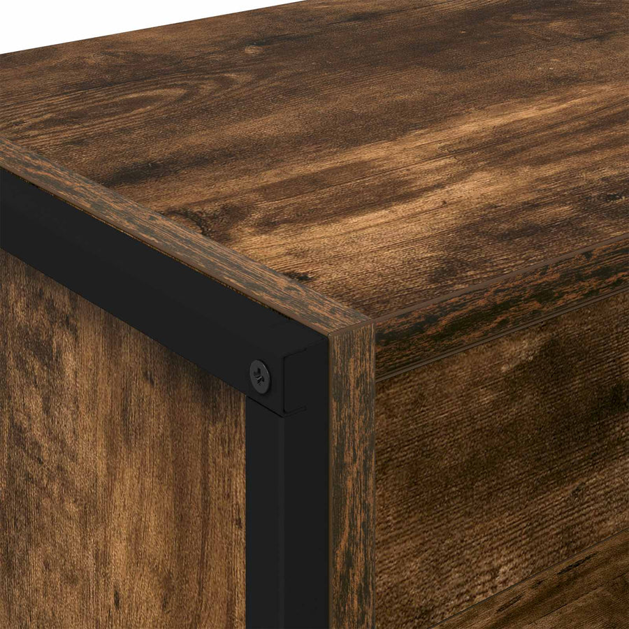 Boekenkast 2 pcs Rook Eik 80 x 30 x 155 cm Bewerkt hout