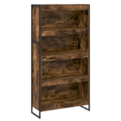 Boekenkast 2 pcs Rook Eik 80 x 30 x 155 cm Bewerkt hout