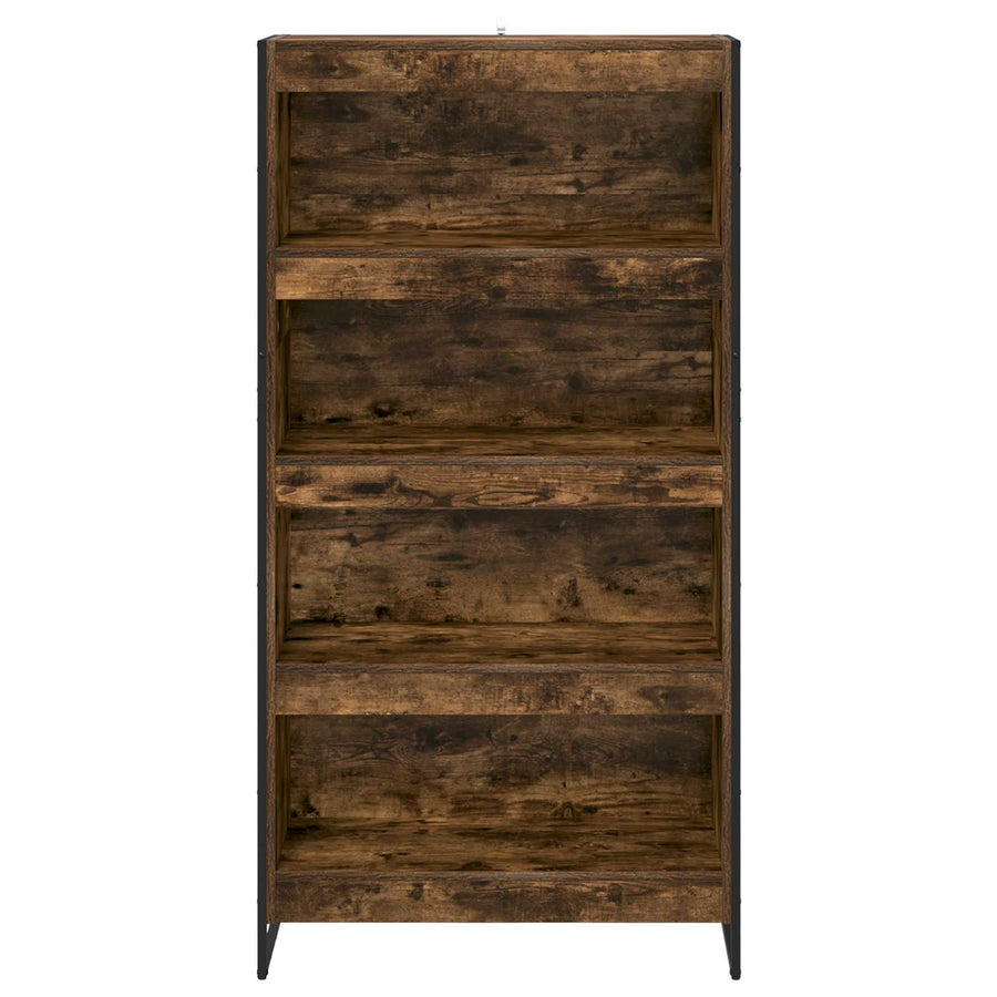 Boekenkast 2 pcs Rook Eik 80 x 30 x 155 cm Bewerkt hout