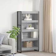 Boekenkast 2 stuks 80x30x155 cm grijs Sonoma bewerkt hout