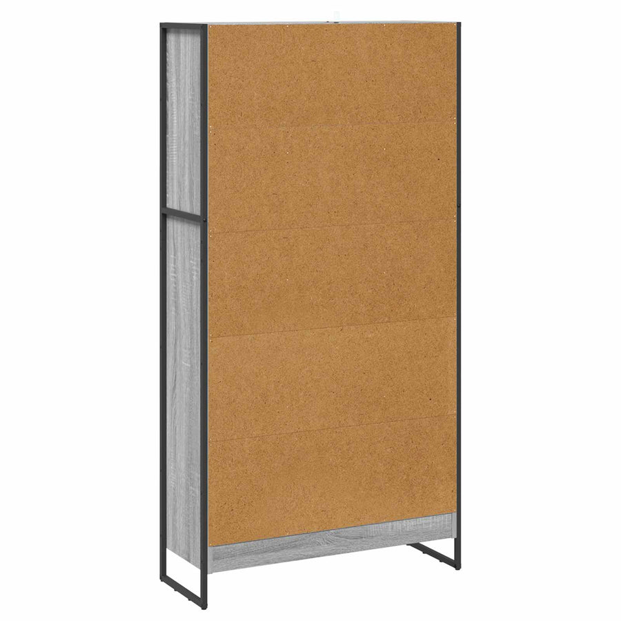 Boekenkast 2 pcs Grijs Sonoma 80 x 30 x 155 cm Bewerkt hout