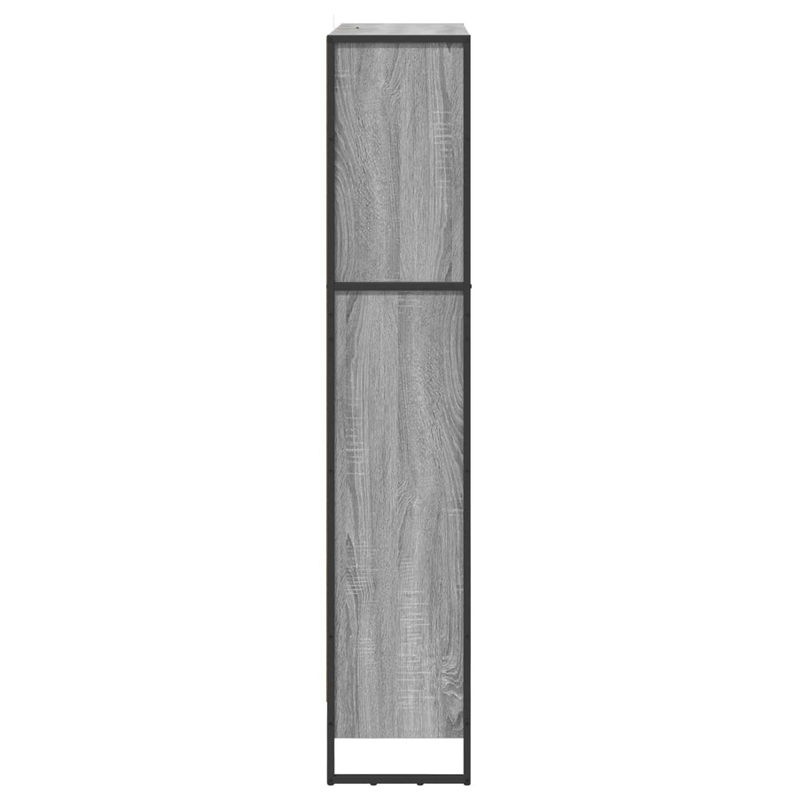 Boekenkast 2 pcs Grijs Sonoma 80 x 30 x 155 cm Bewerkt hout