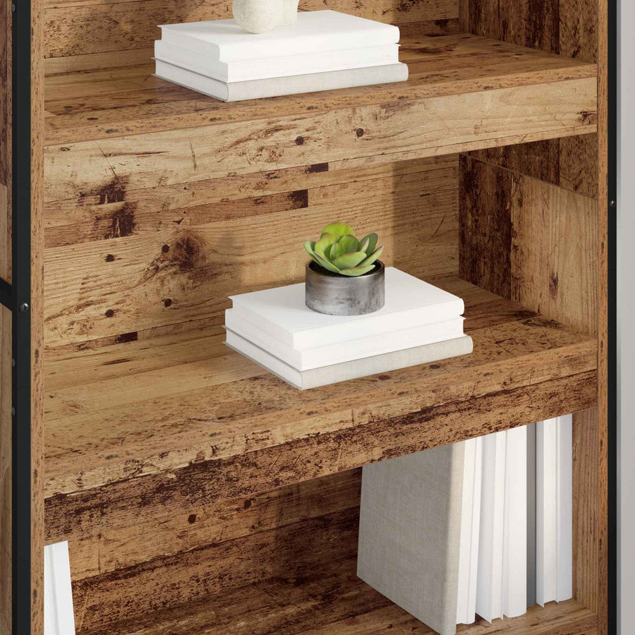 Boekenkast 2 pcs Oud Hout 80 x 30 x 155 cm Bewerkt hout