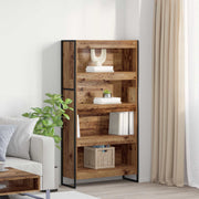 Boekenkast 2 stuks 80x30x155 cm oud hout