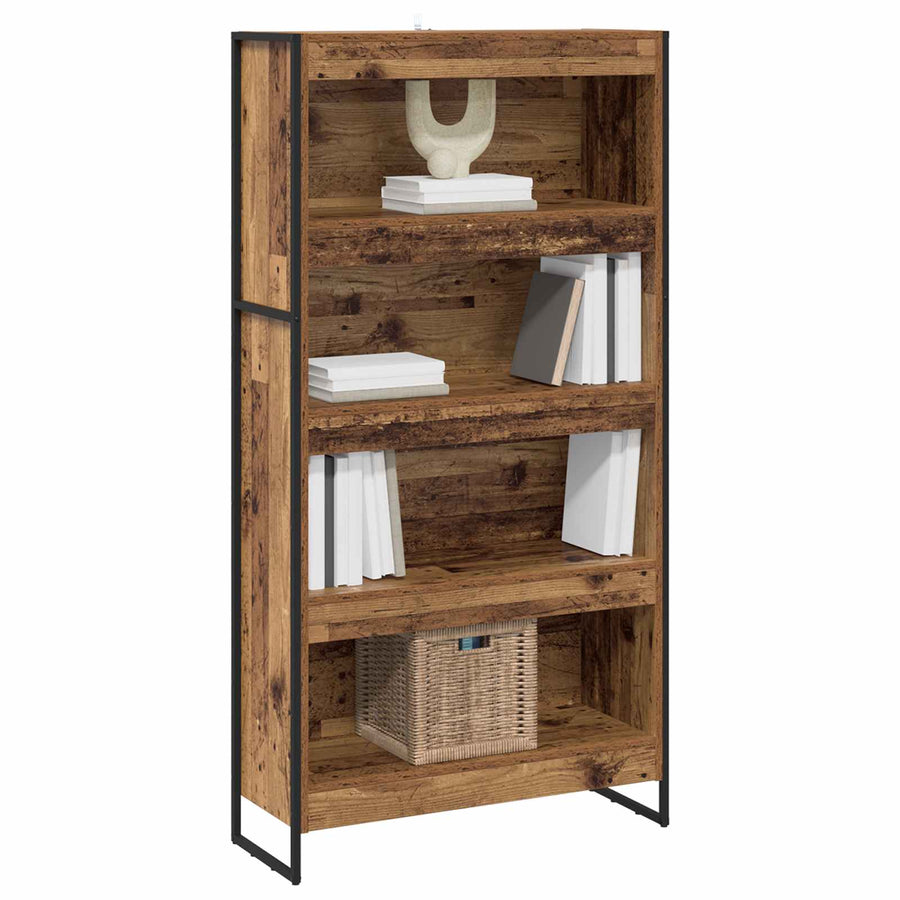 Boekenkast 2 pcs Oud Hout 80 x 30 x 155 cm Bewerkt hout