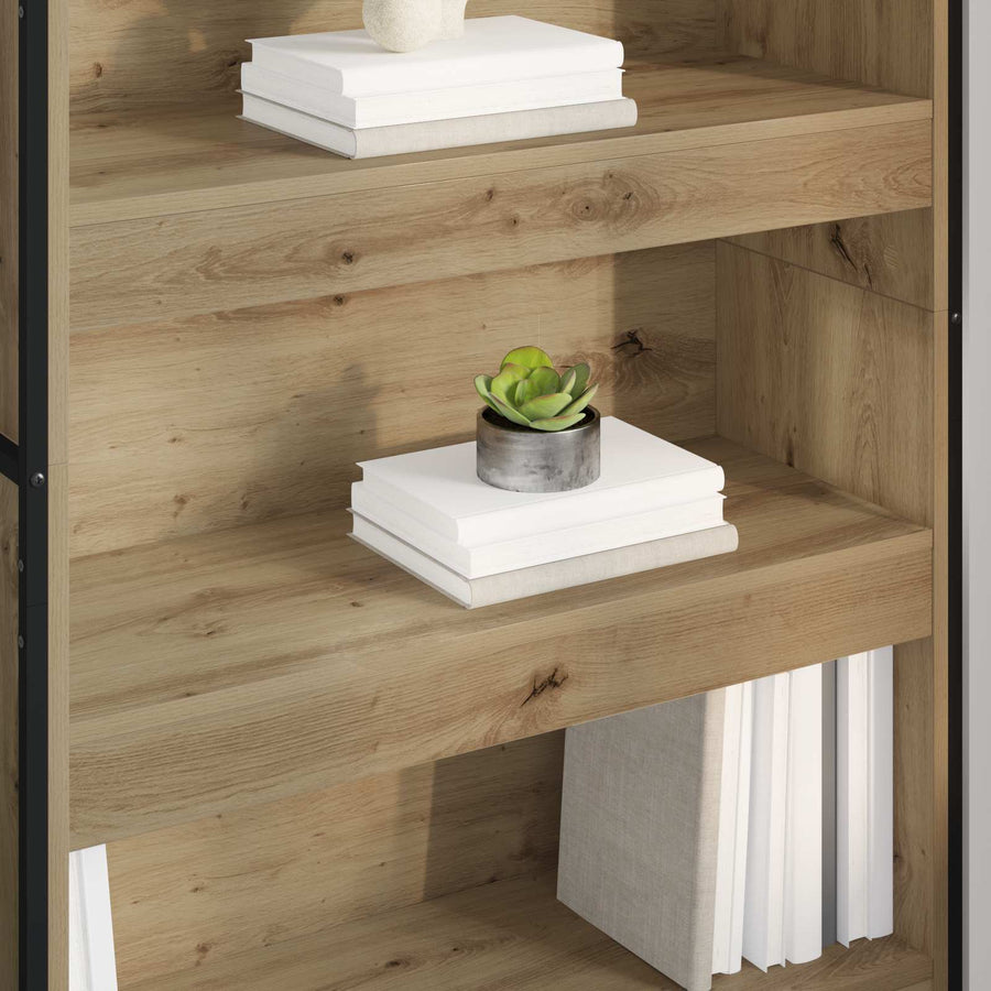 Boekenkast 2 pcs Ambachtelijk eiken 80 x 30 x 155 cm
