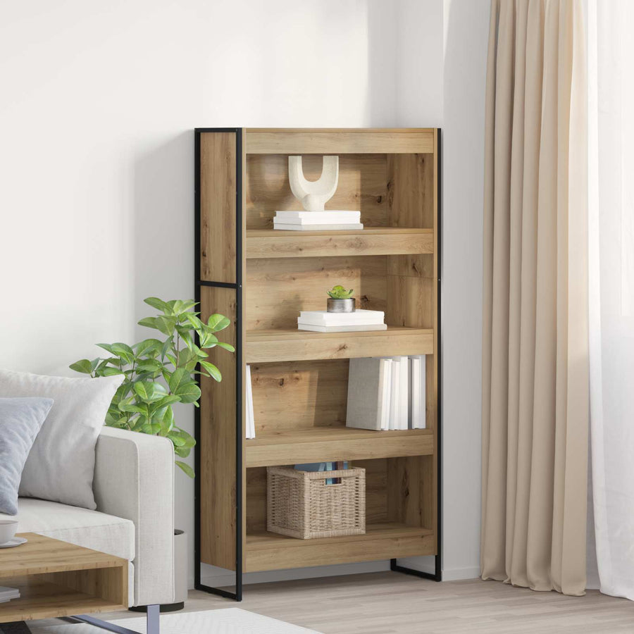 Boekenkast 2 pcs Ambachtelijk eiken 80 x 30 x 155 cm