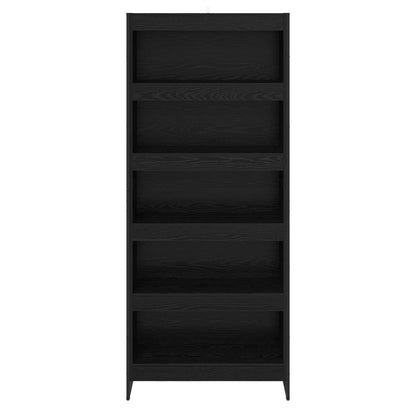 Boekenkast 2 pcs Zwart Eiken 80 x 30 x 155 cm Bewerkt hout