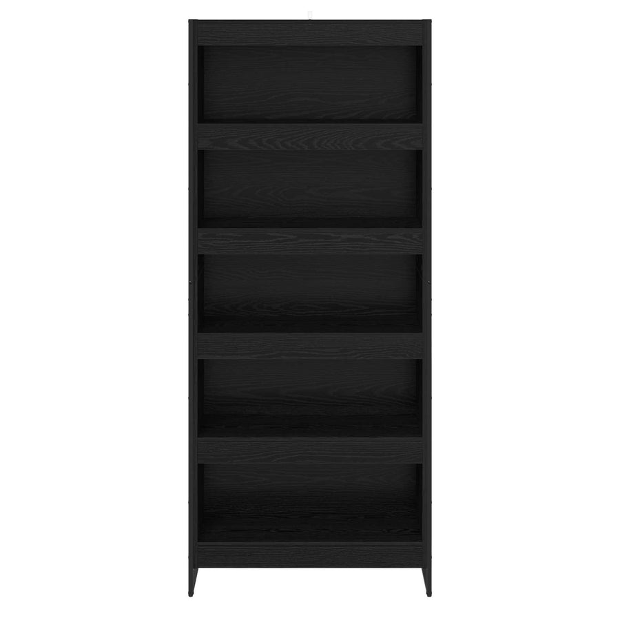 Boekenkast 2 pcs Zwart Eiken 80 x 30 x 155 cm Bewerkt hout